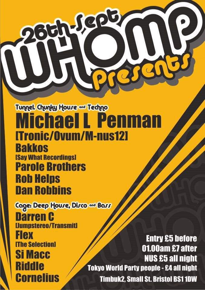 Whomp presents Michael L Penman  - フライヤー表