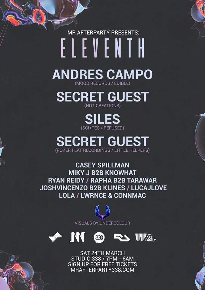 Mr Afterparty presents - Eleventh - An 11hr Day & Night Event - フライヤー裏