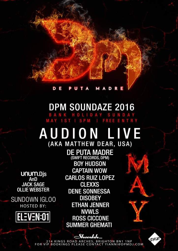DPM Soundaze '16 pt2 with Audion Live (Matthew Dear / US) - Página frontal