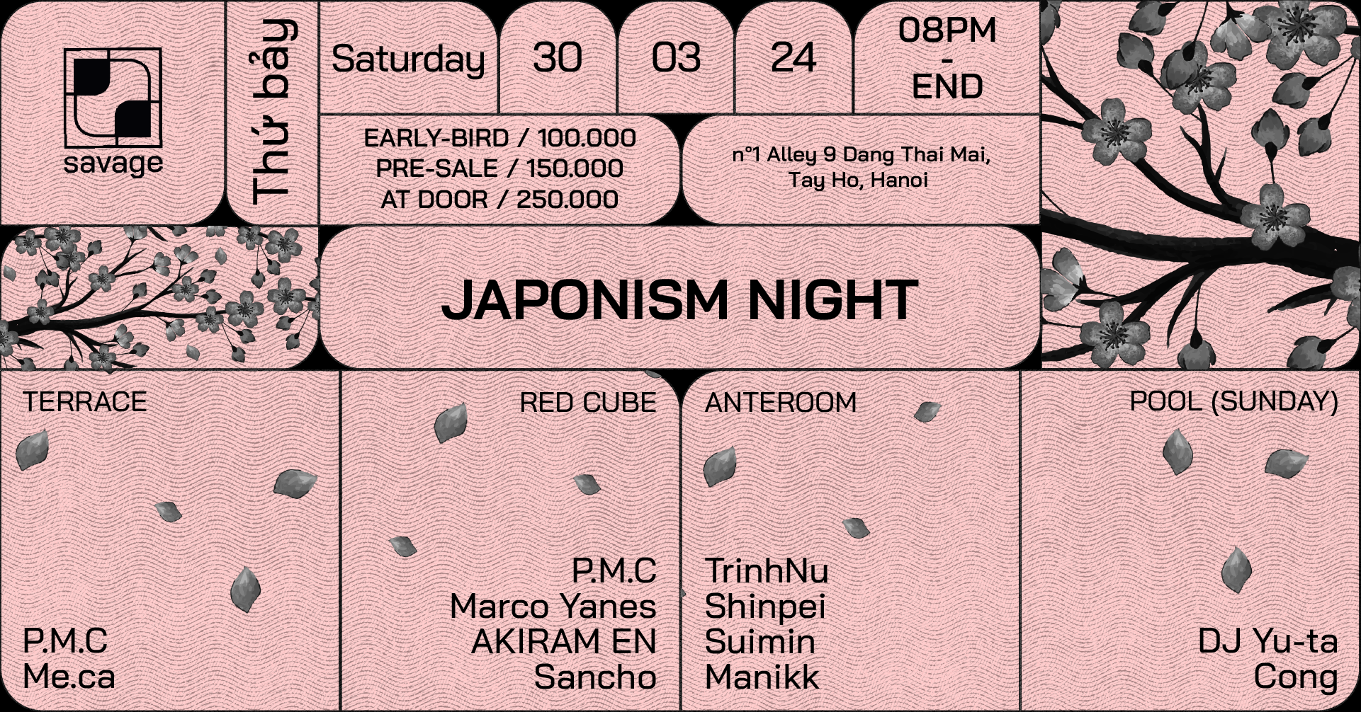 Japonism night - Página trasera
