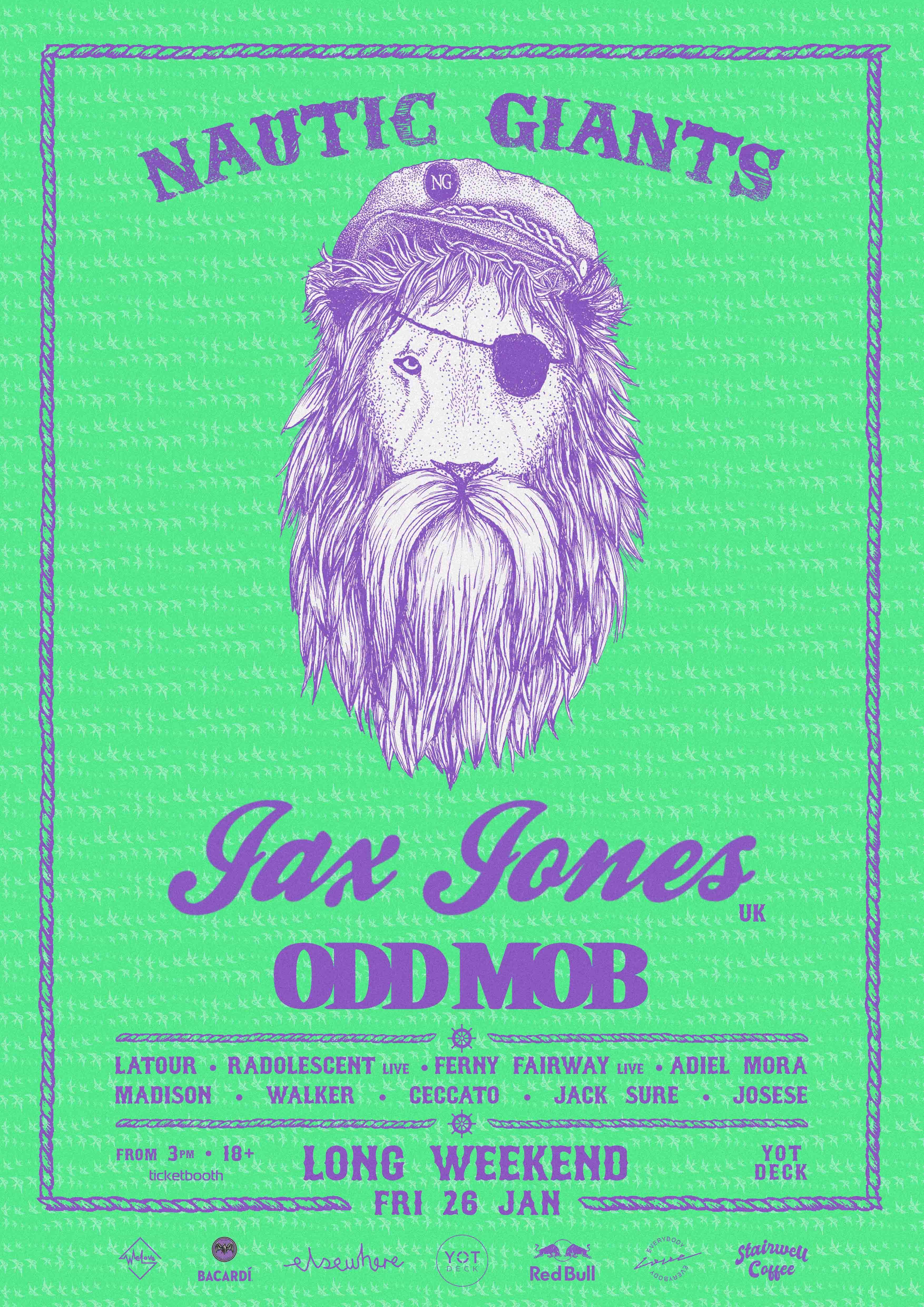 Nautic Giants feat. Jax Jones (UK), ODD MOB - Página frontal