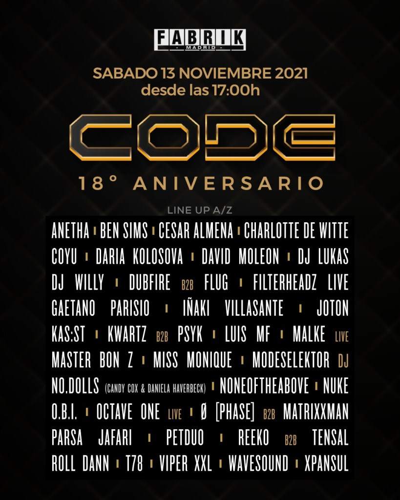 Code 143 (Aniversario) - フライヤー表