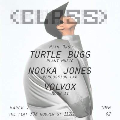 [CLASS] DJs Turtle Bugg, Nooka Jones, Volvox - Página frontal
