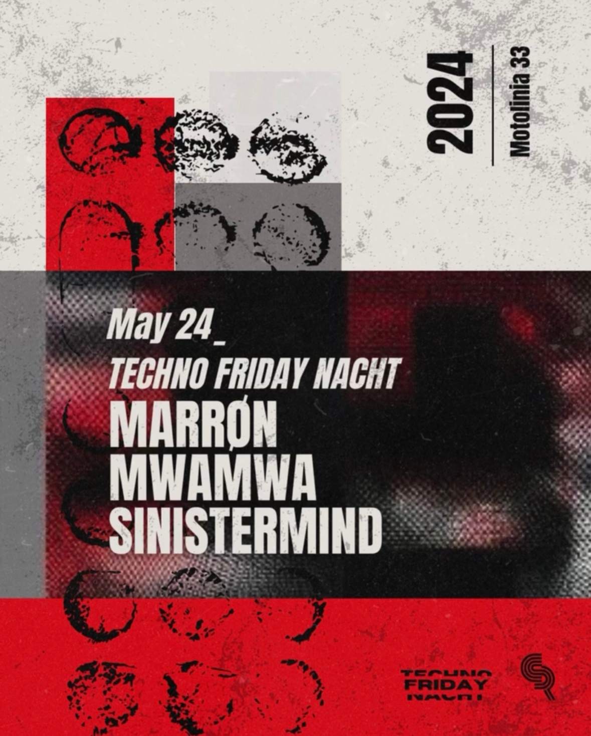 MARRØN, Sinistermind & MWA MWA - Techno Friday Nacht - Página trasera