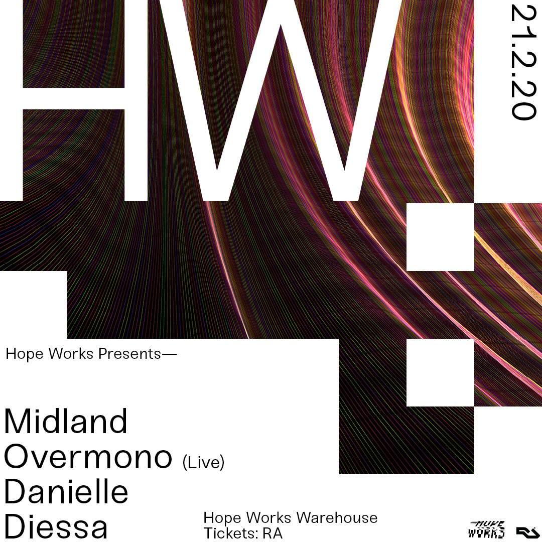Hope Works presents: Midland, Overmono (Live), Danielle, Diessa - Página trasera