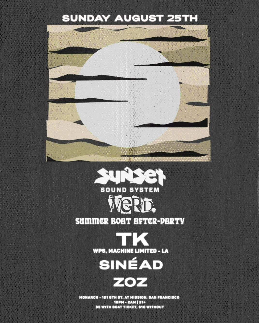 Sunset Sound System Summer Boat Party at The San Francisco Spirit, San