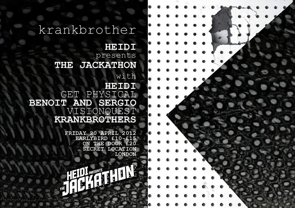 Krankbrother - The Jackathon with Heidi, Benoit & Sergio - フライヤー表