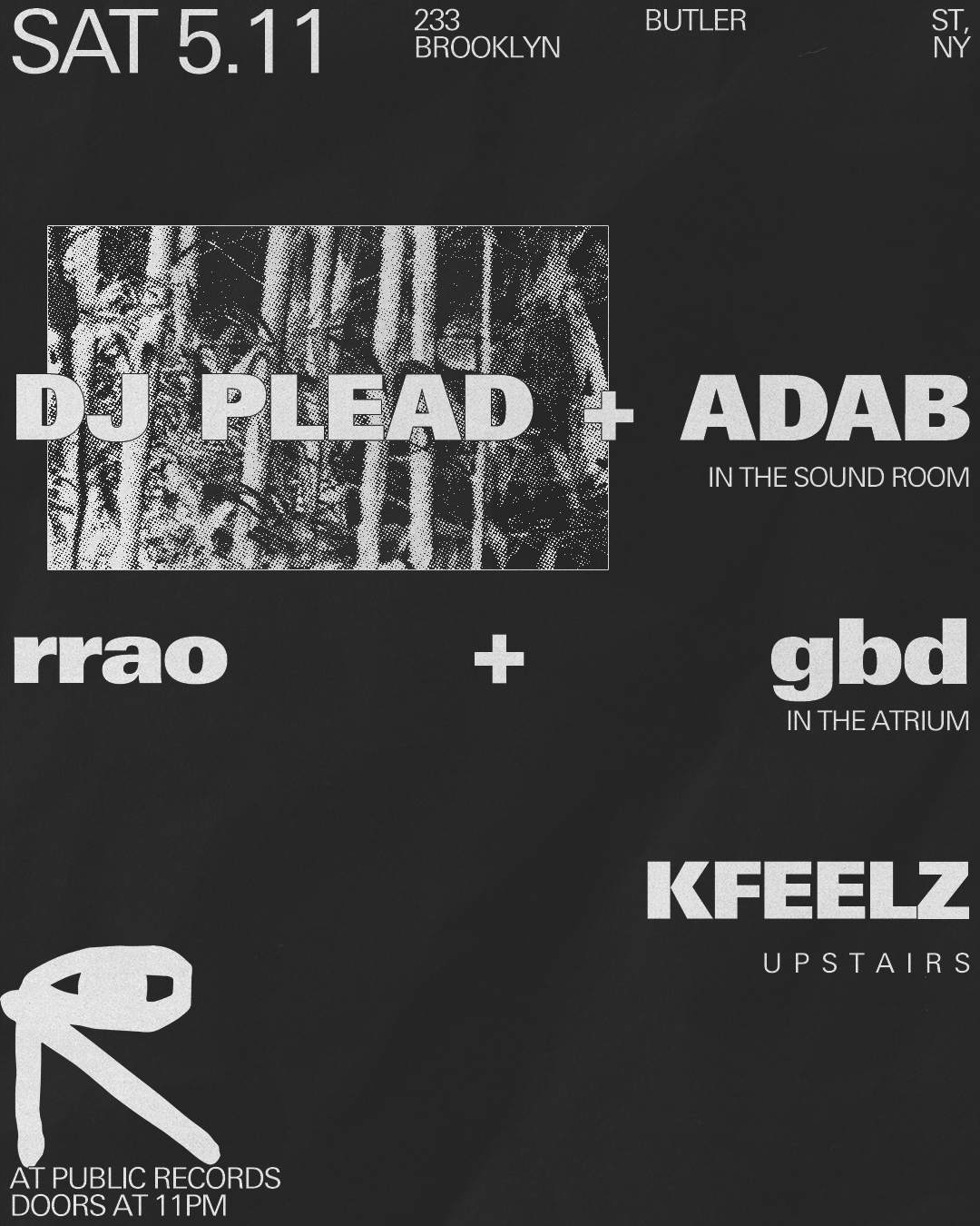 DJ Plead + ADAB / rrao + gbd / Kfeelz - フライヤー表