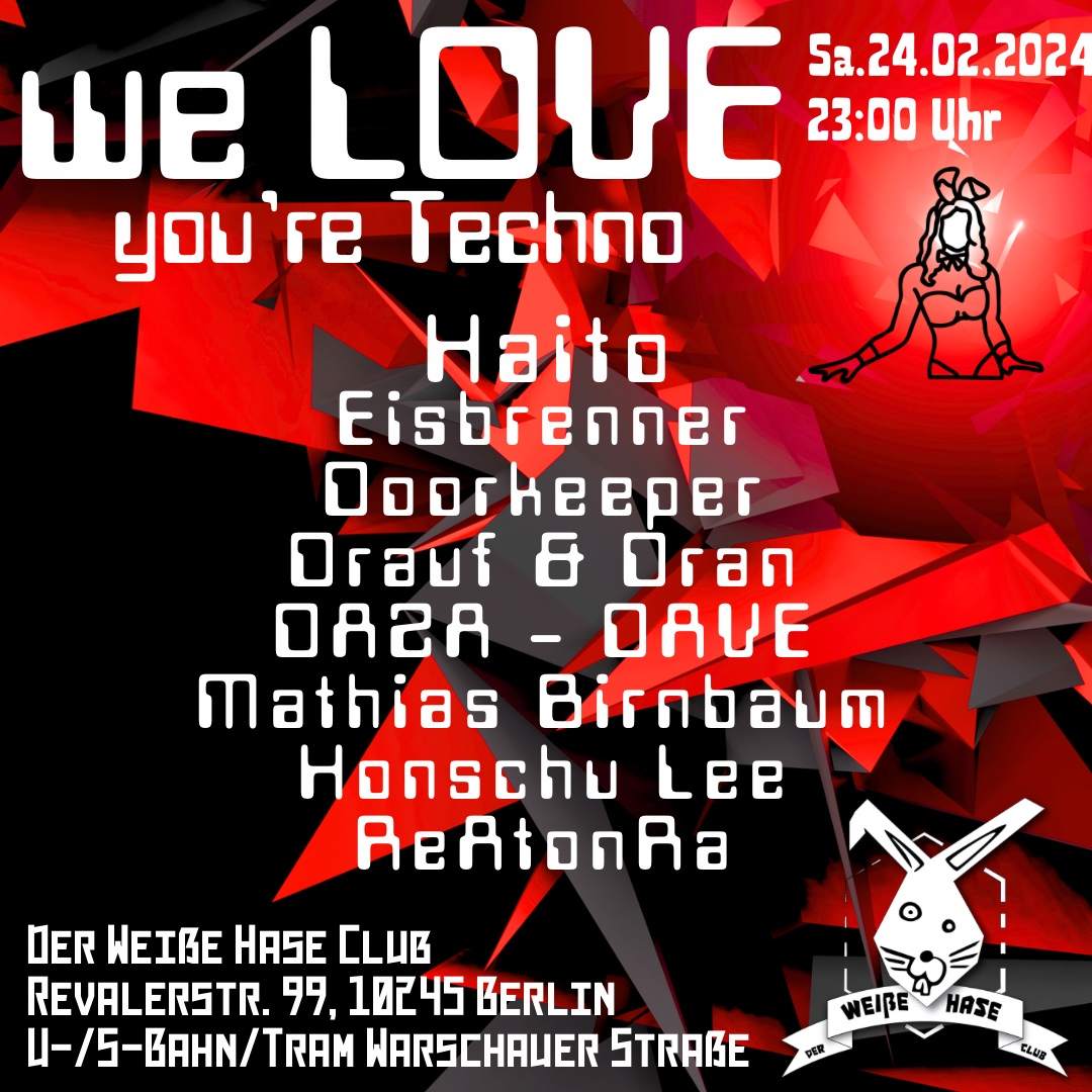 we Love you're Techno - フライヤー表