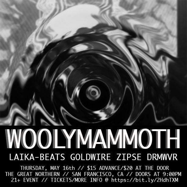 Moon Dust Productions presents Woolymammoth, Laika Beats More - Página frontal