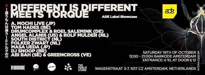 Different is Different Meets Torque Records ADE Label Showcase - フライヤー表