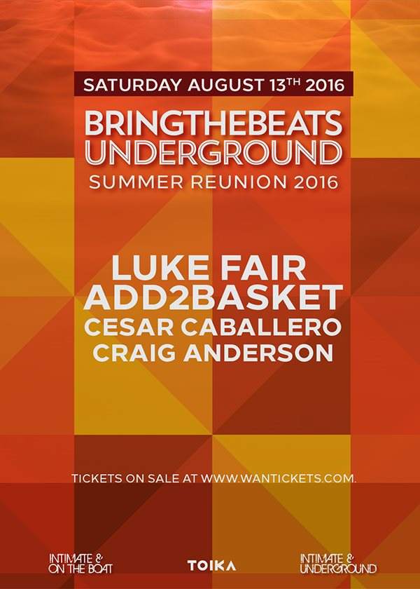 Bringthebeats Summer Reunion with Luke Fair & Add2basket - Página frontal