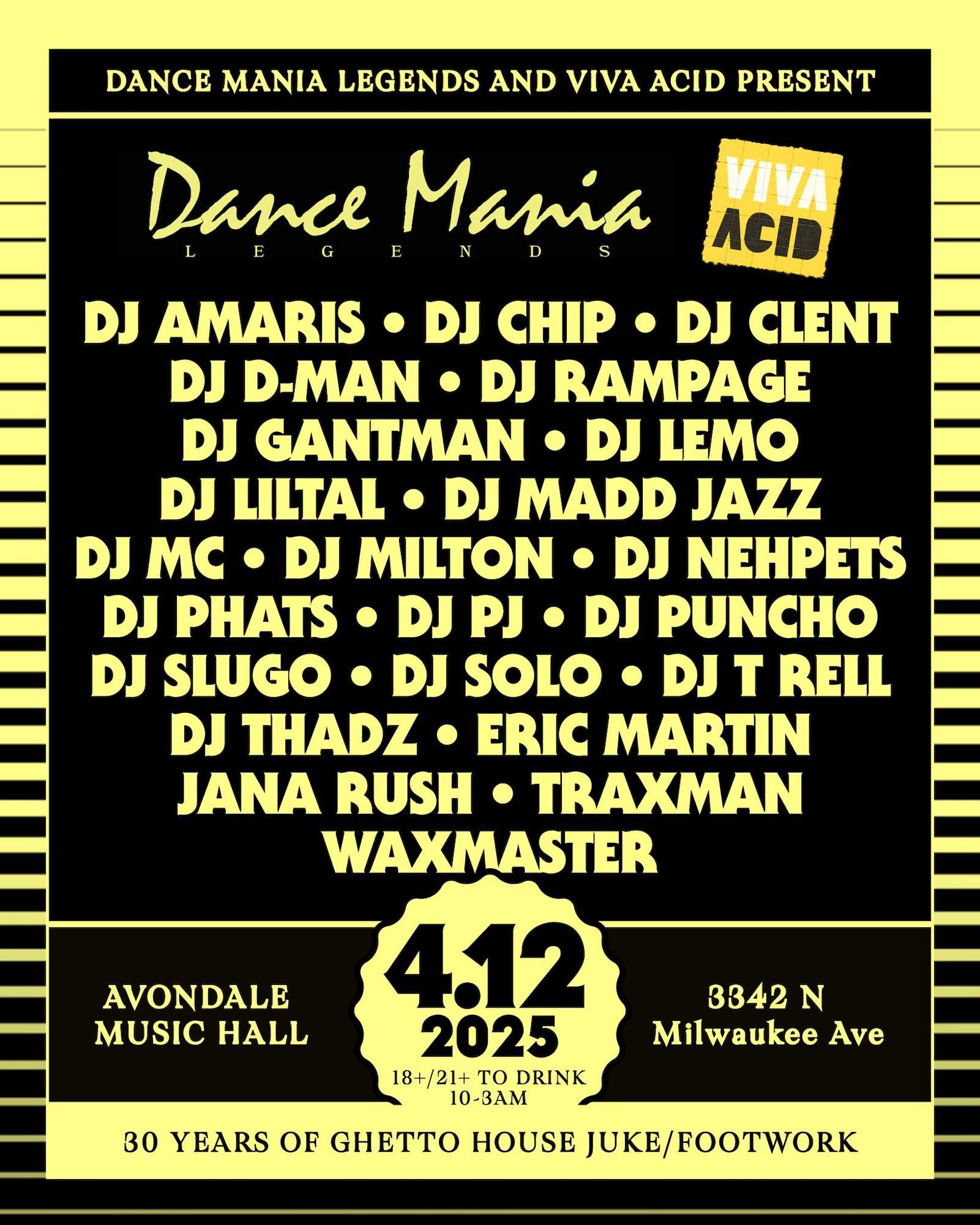 Dance Mania Records x Viva Acid: Dance Mania Legends at