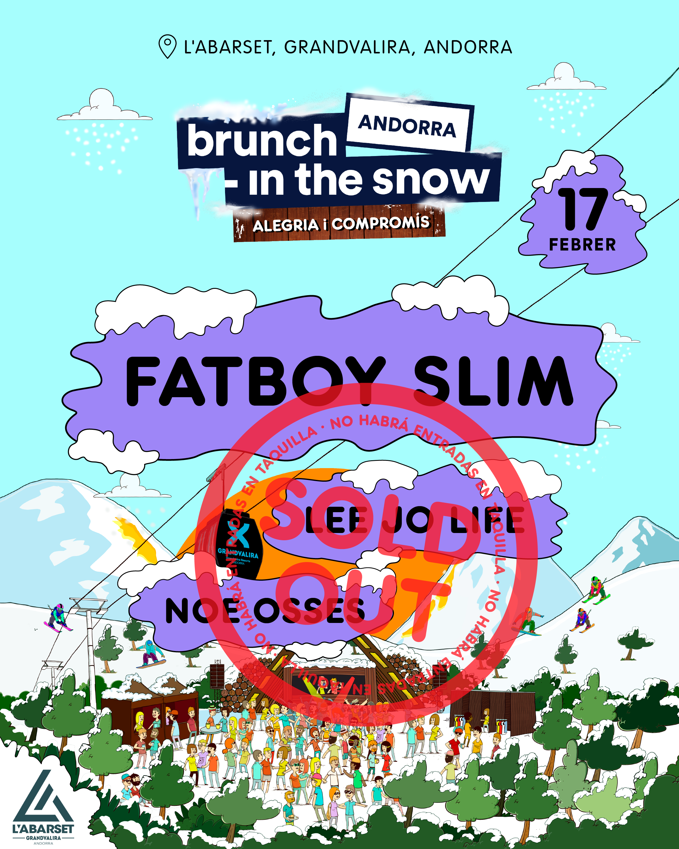 ***SOLD OUT*** Brunch -In The Snow #3: Fatboy Slim, Lee Jo Life y más - フライヤー裏