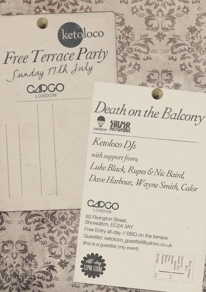 Ketoloco - Free Terrace Party with Death On The Balcony - Página trasera