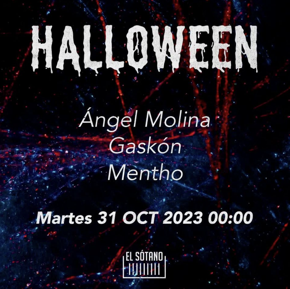 HALLOWEEN (Angel Molina, Gaskón, Mentho) - フライヤー表