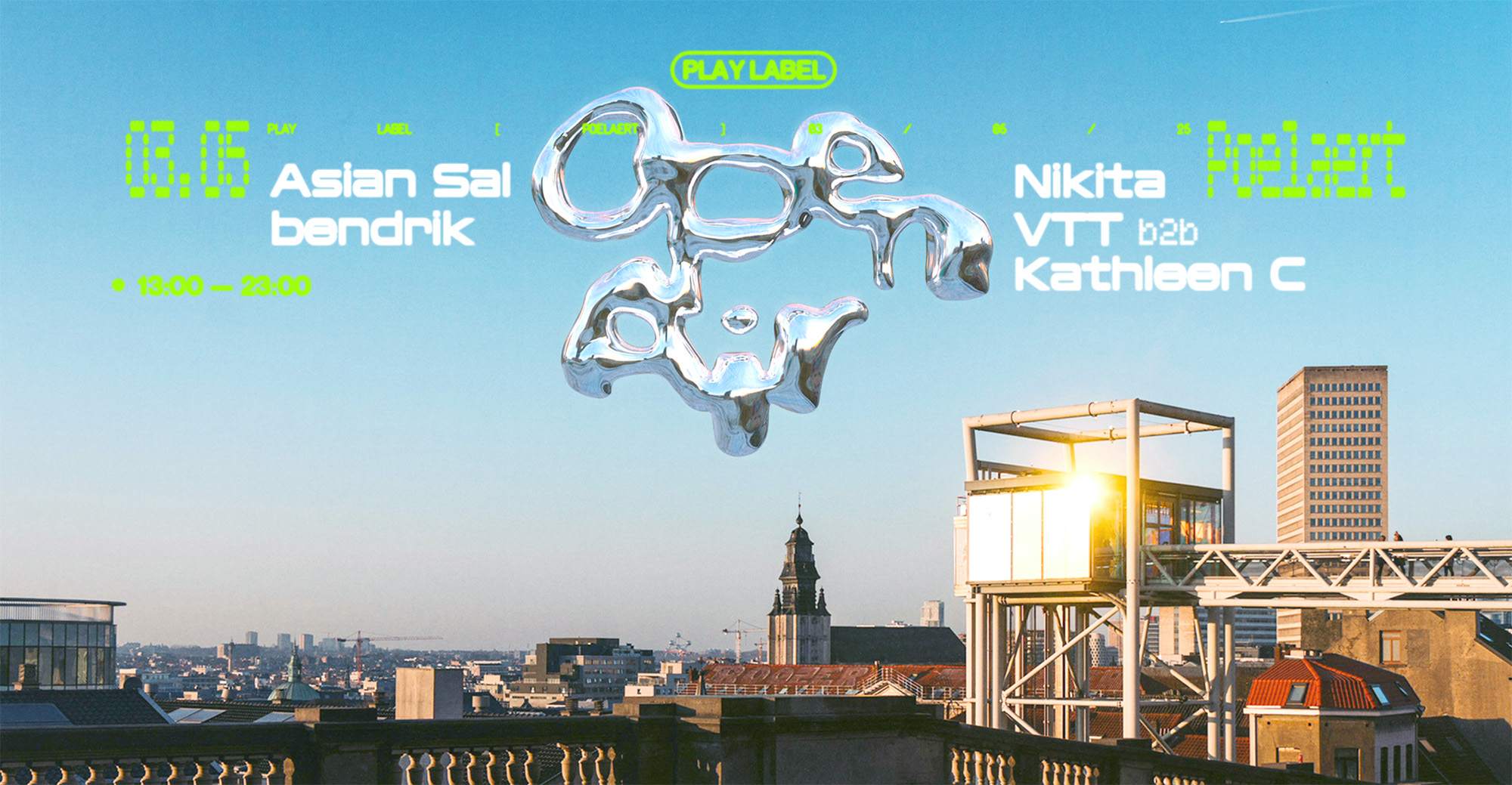 Play Label Open-Air - Poelaert - Verso du flyer
