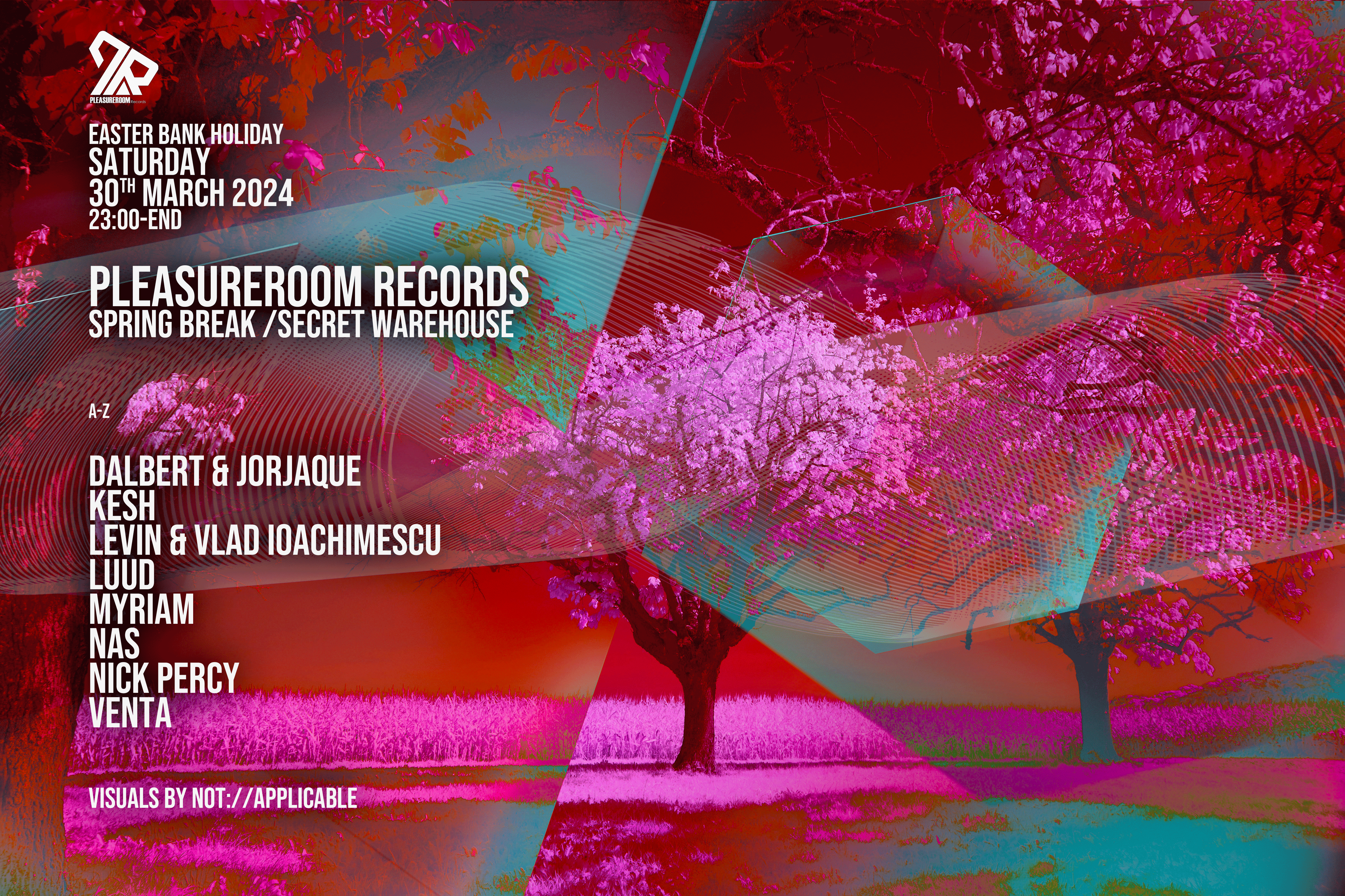 Pleasureroom Records- Spring break/Warehouse Edition - フライヤー表