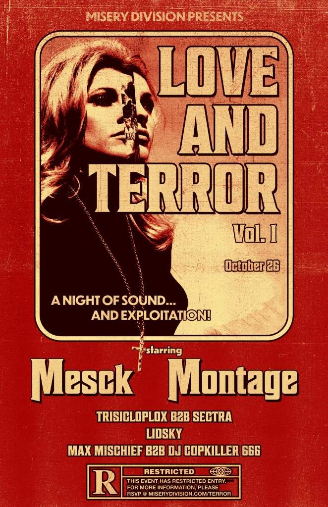 Misery Division presents Love and Terror Vol. 1 with Mesck, Montage More - フライヤー表