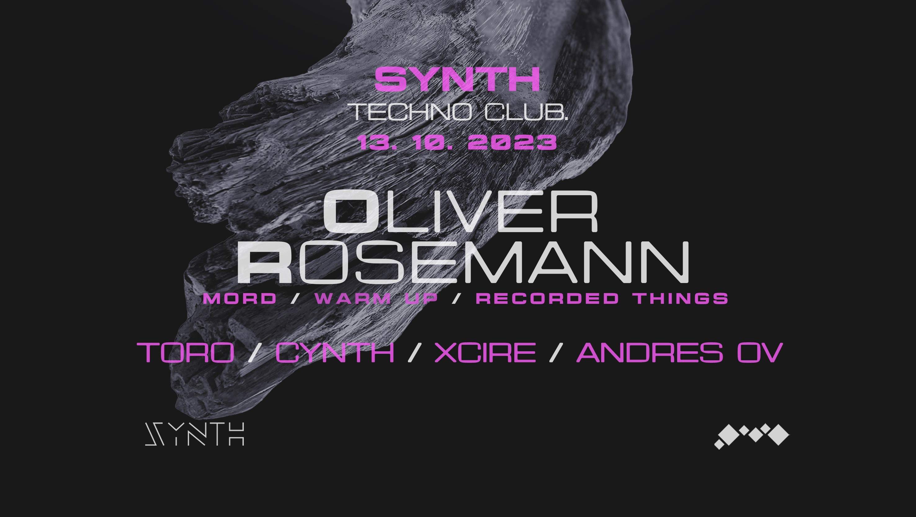 SYNTH presents: Oliver Rosemann / Toro / Cynth  - フライヤー表