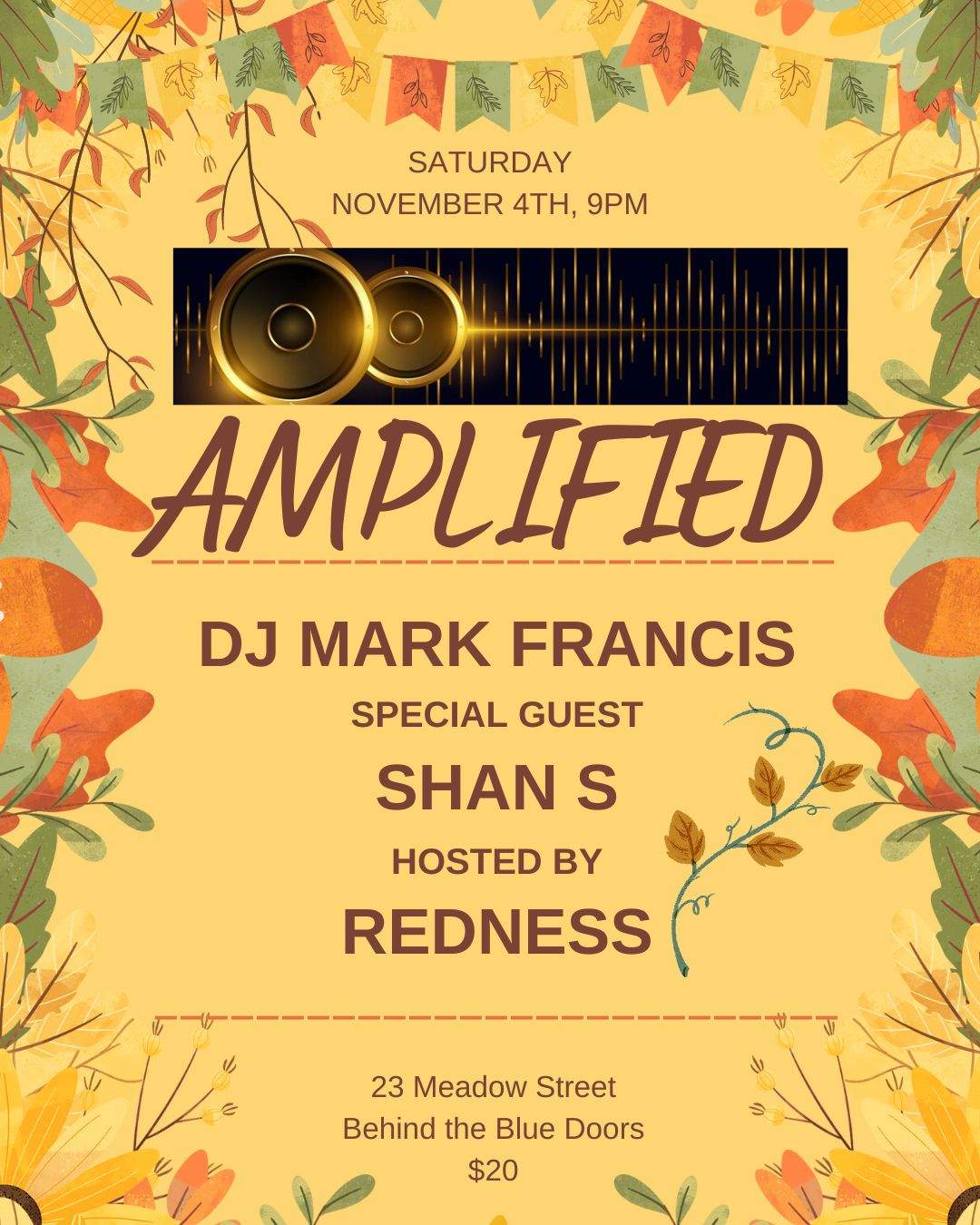 Amplified: DJ Mark Francis + Shan S - Página frontal