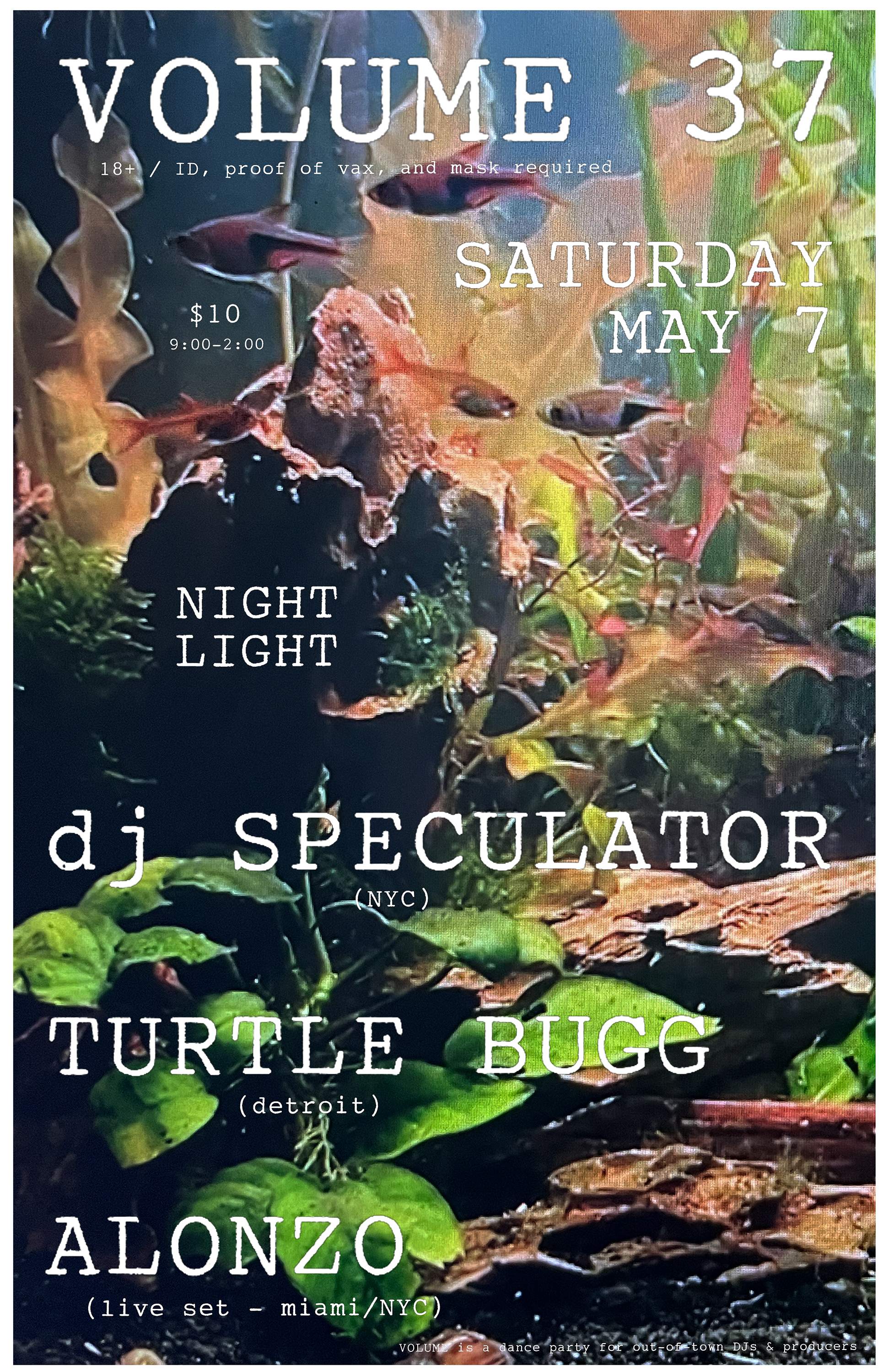 VOLUME 37: DJ Speculator, Turtle Bugg, Alonzo (live) - Página frontal