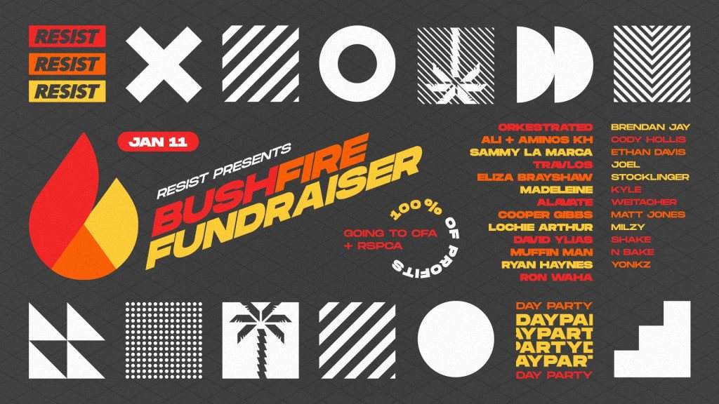 Bushfire Fundraiser Day Party ▬ Brown Alley - フライヤー表