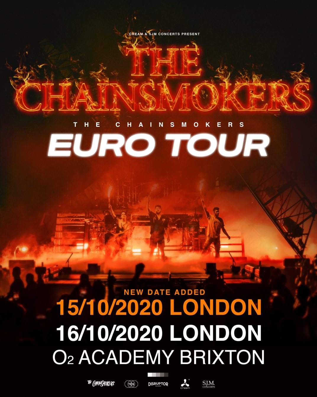 The Chainsmokers, European Tour - フライヤー表