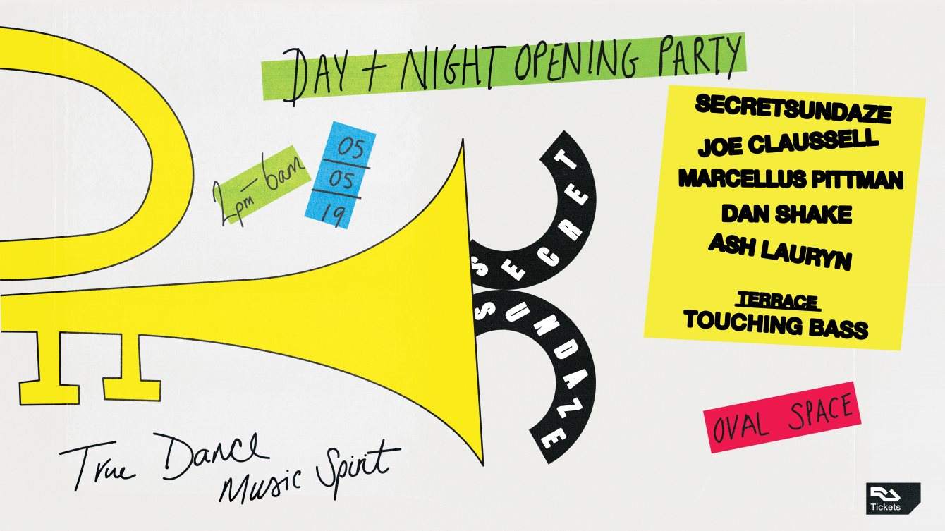 Secretsundaze Day & Night Opening Party with Joe Claussell, Marcellus Pittman, Dan Shake & More - Página frontal