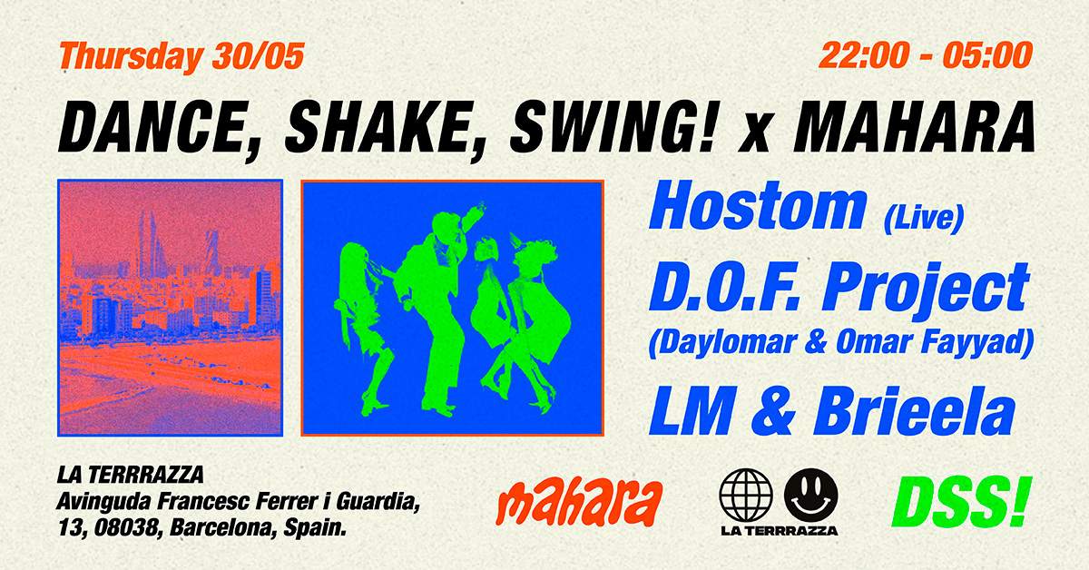 Dance Shake Swing x Mahara pres. Hostom (live), Daylomar, Omar Fayyad, LM & Brieela - フライヤー裏