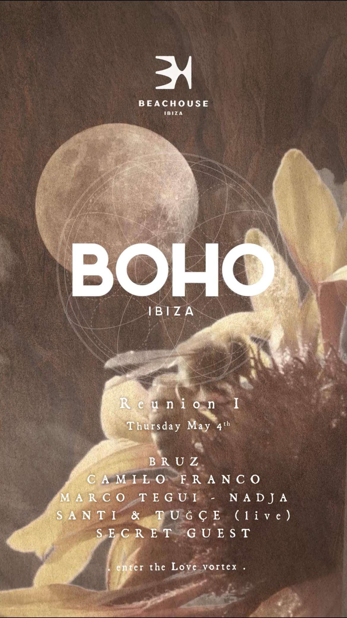 BOHO Experience Ibiza - Reunion I - フライヤー表