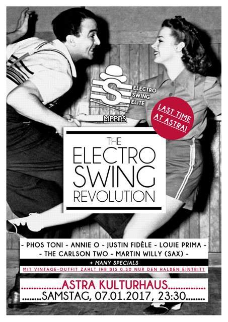 Electro Swing Revolution - The Last Dance at Astra - フライヤー表