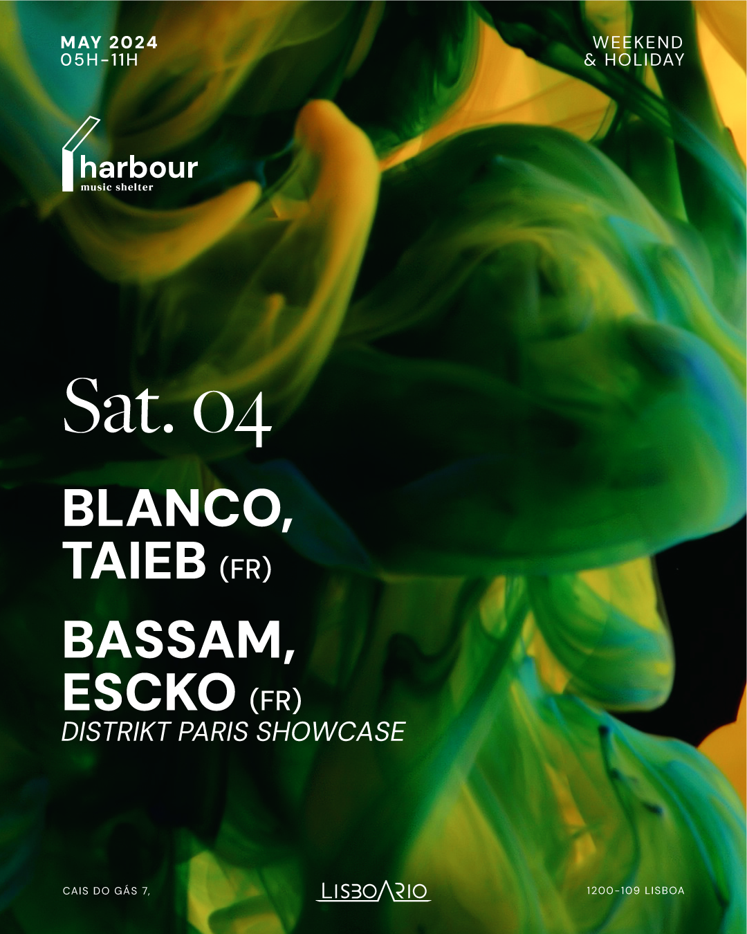 Harbour // Blanco + Taieb + Bassam + Escko (Distrikt Paris Showcase) - フライヤー表