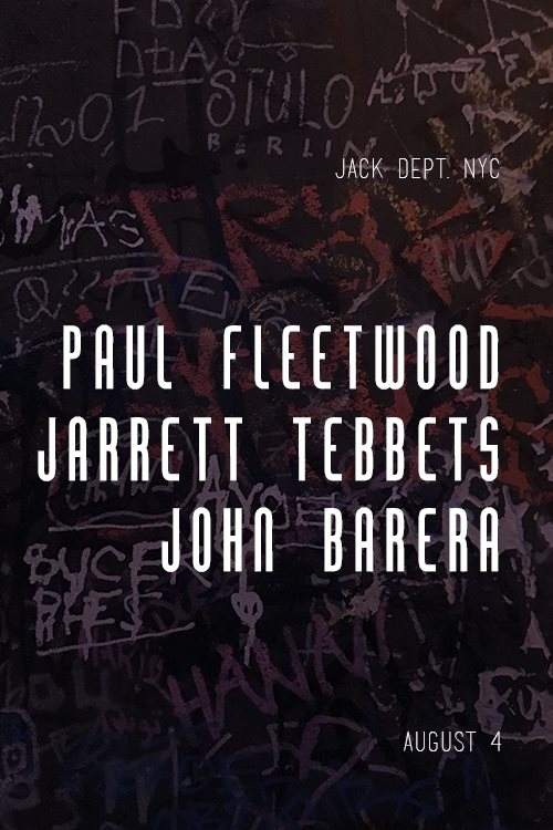 JACK DEPT. NYC / Hot Mass Showcase Paul Fleetwood Jarrett Tebbets - Página frontal