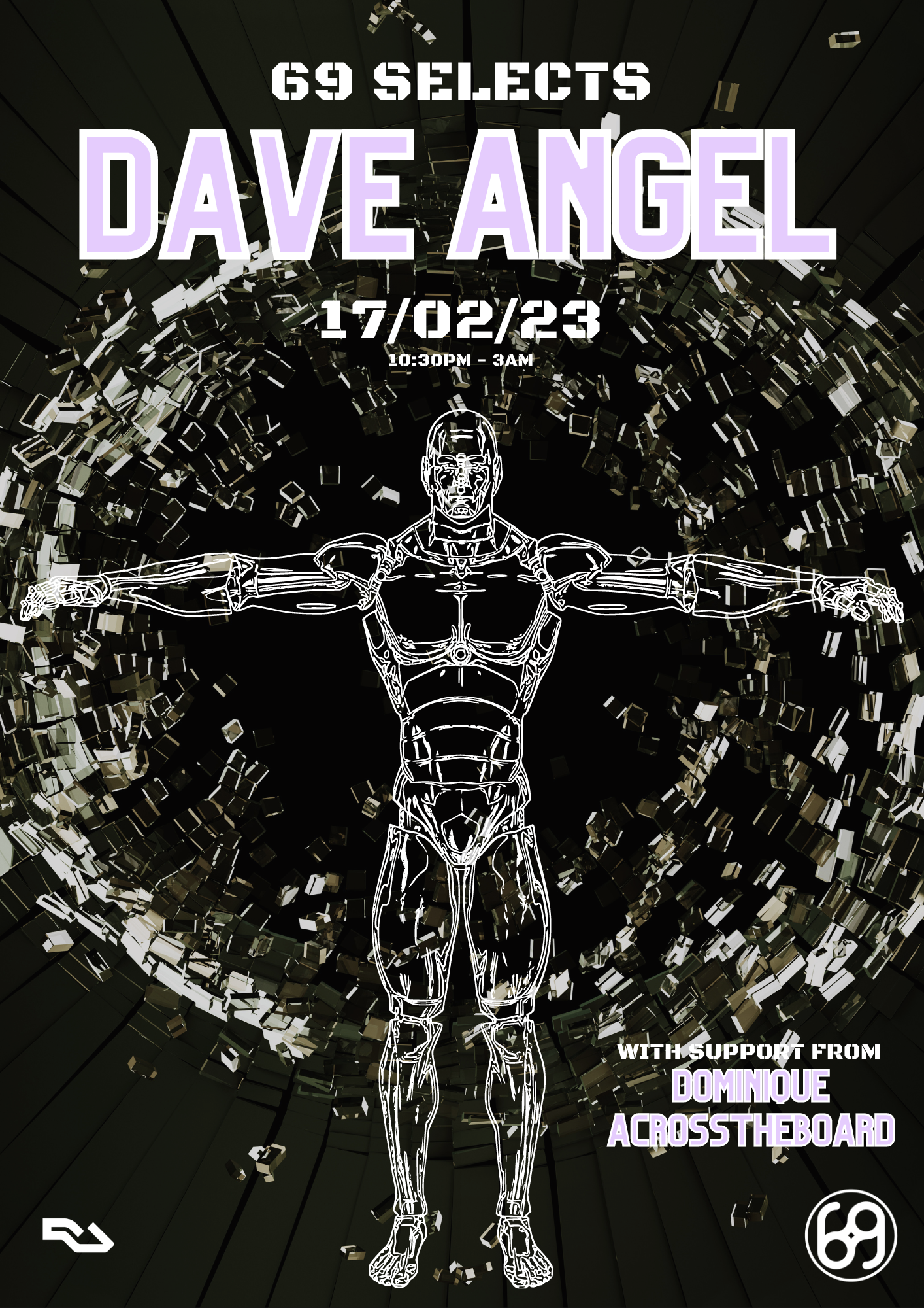 Club 69 selects: Dave Angel - フライヤー表