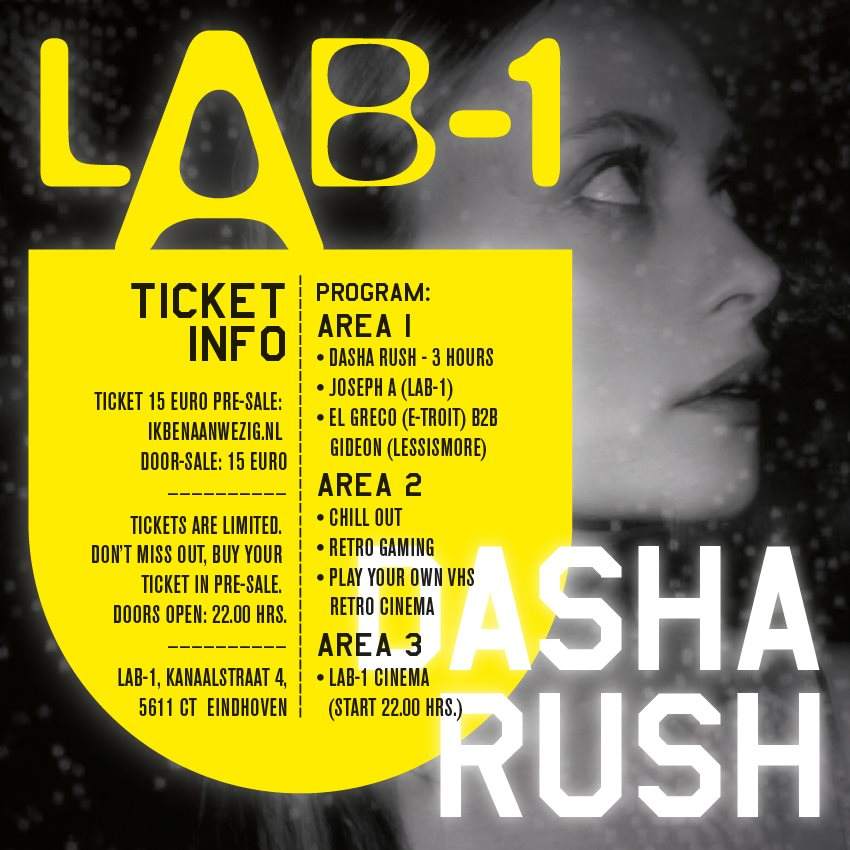 LAB-1 Invites Dasha Rush - フライヤー裏