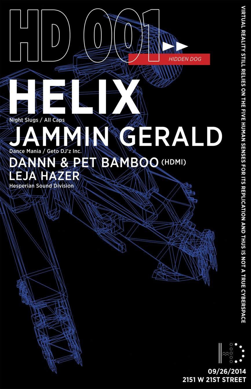 Hidden Dog #001: Helix / Jammin Gerald - フライヤー表