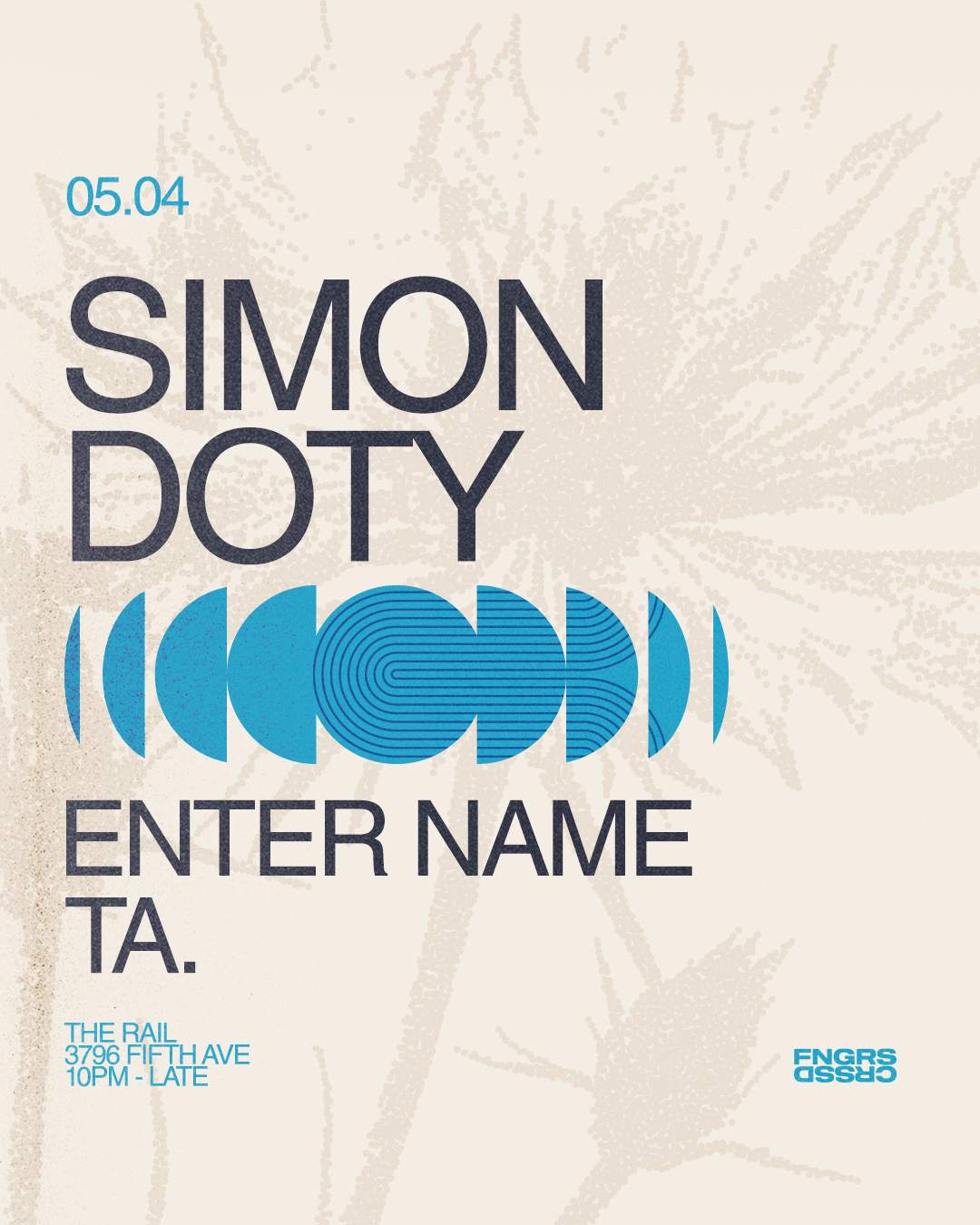 FNGRS CRSSD presents Simon Doty - フライヤー表