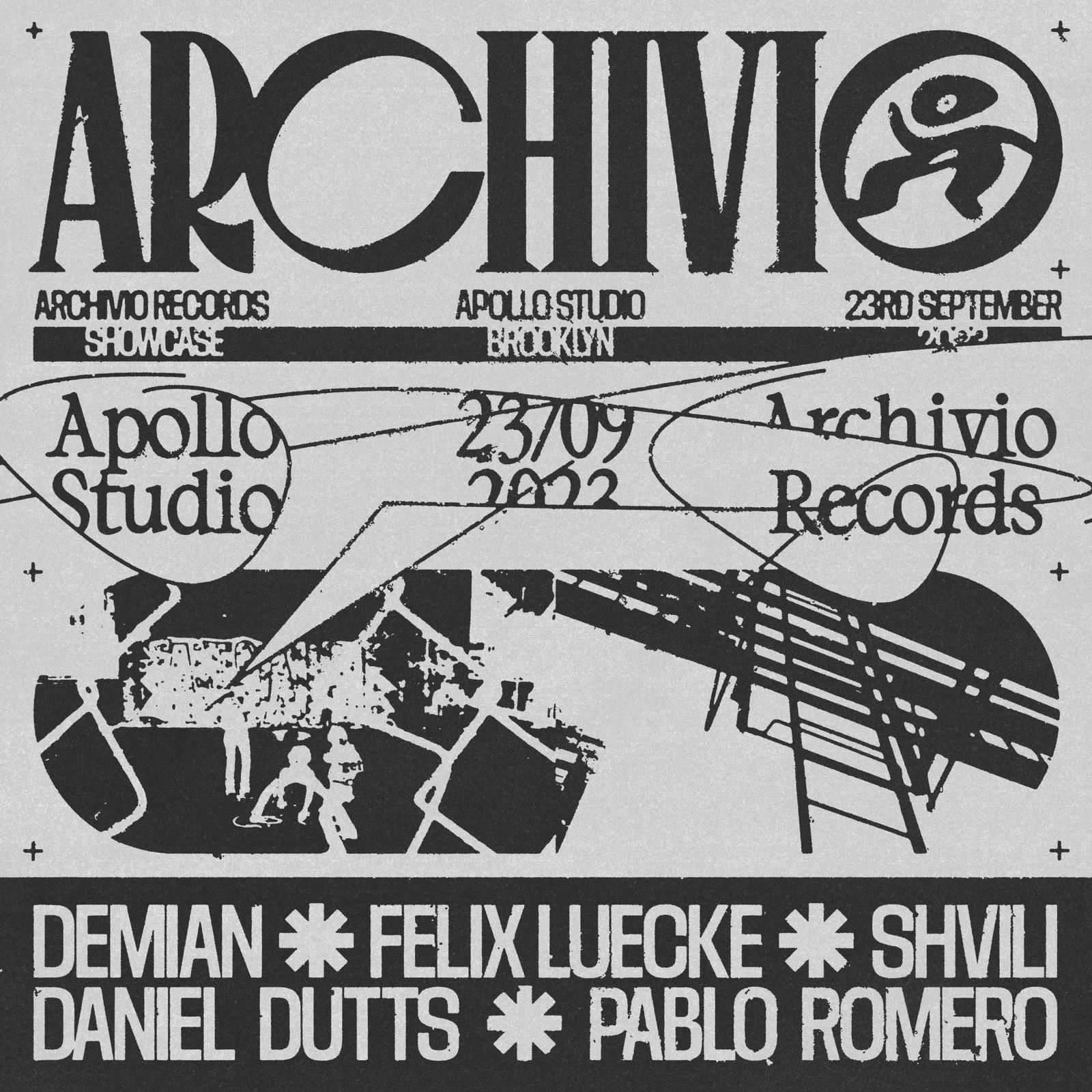 Apollo Studio - Archivio Records W/ Felix Luecke, Demian, Shvili - フライヤー表