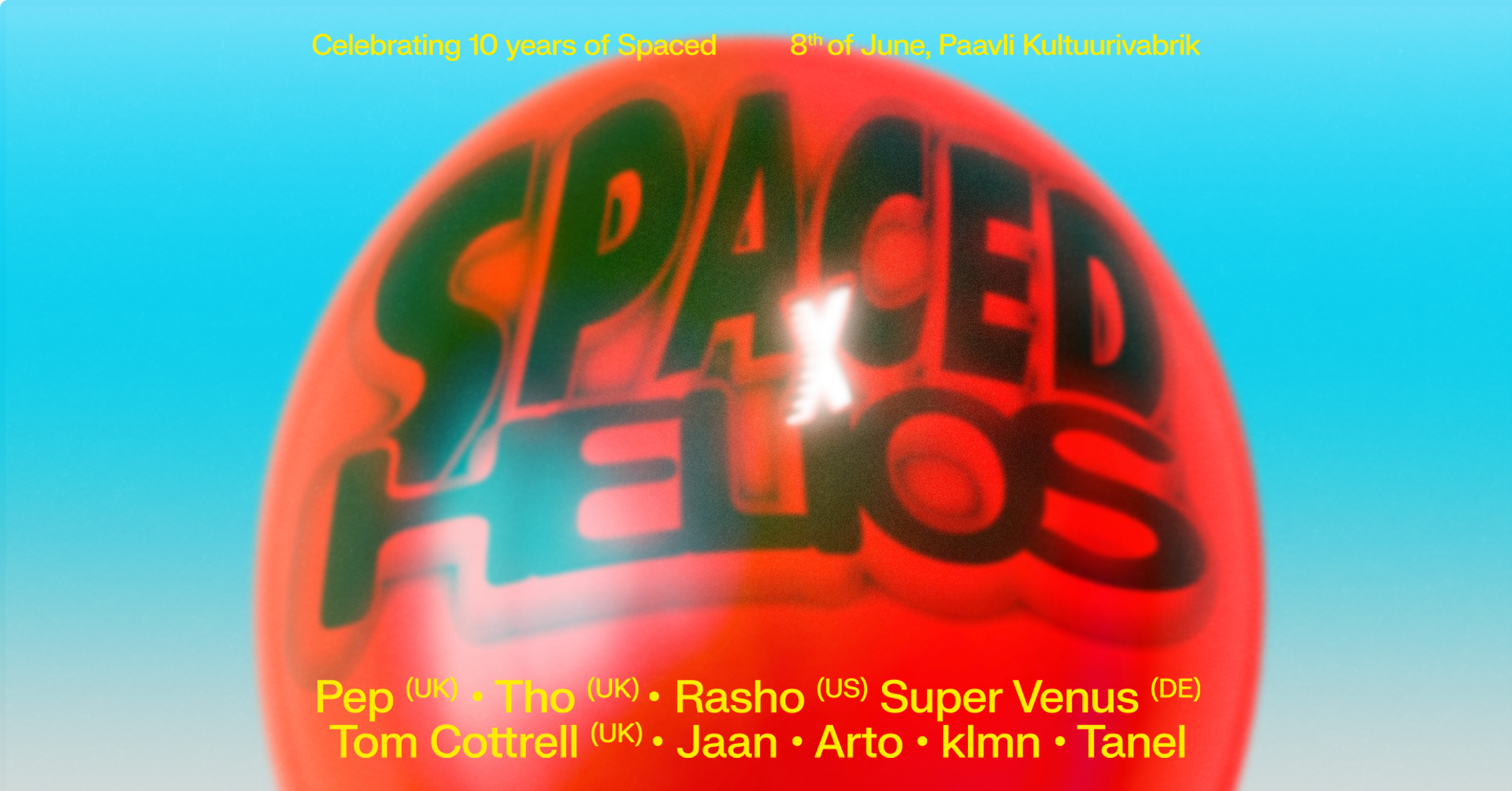 Helios x Spaced! 10 Years - フライヤー表