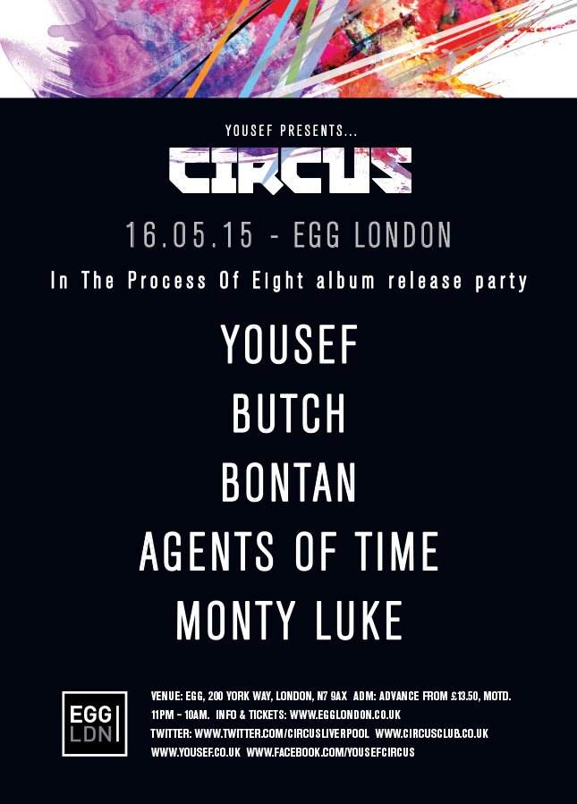 Circus: Yousef, Butch, Bontan, Agents Of Time, Monty Luke - In The Process Of Eight Release - Página frontal
