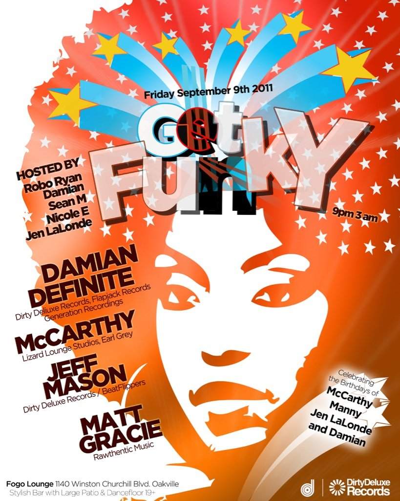 Get Funky! with Damian Definite, Mccarthy and Jeff Mason - フライヤー表