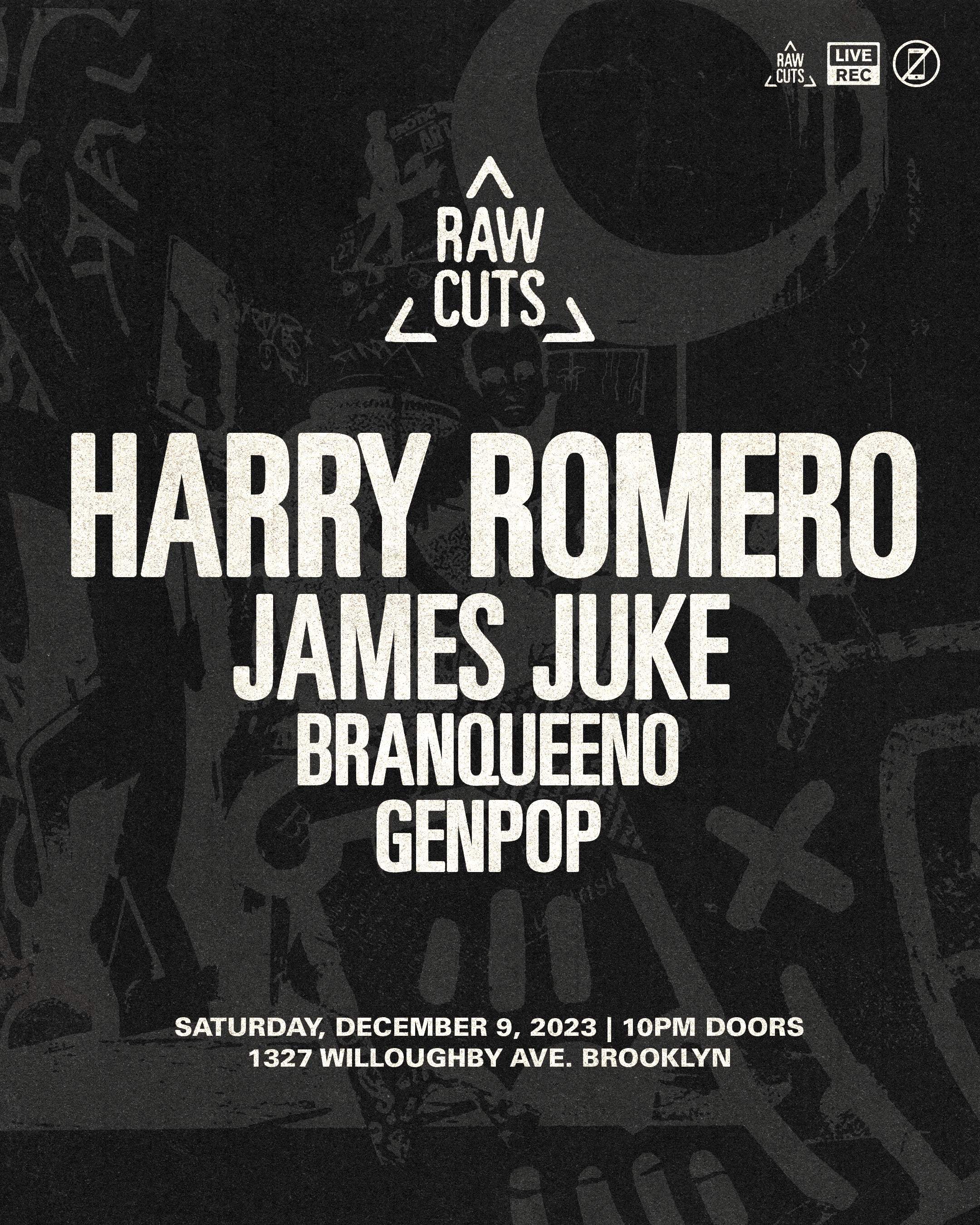 RAW CUTS: Harry Romero - フライヤー表