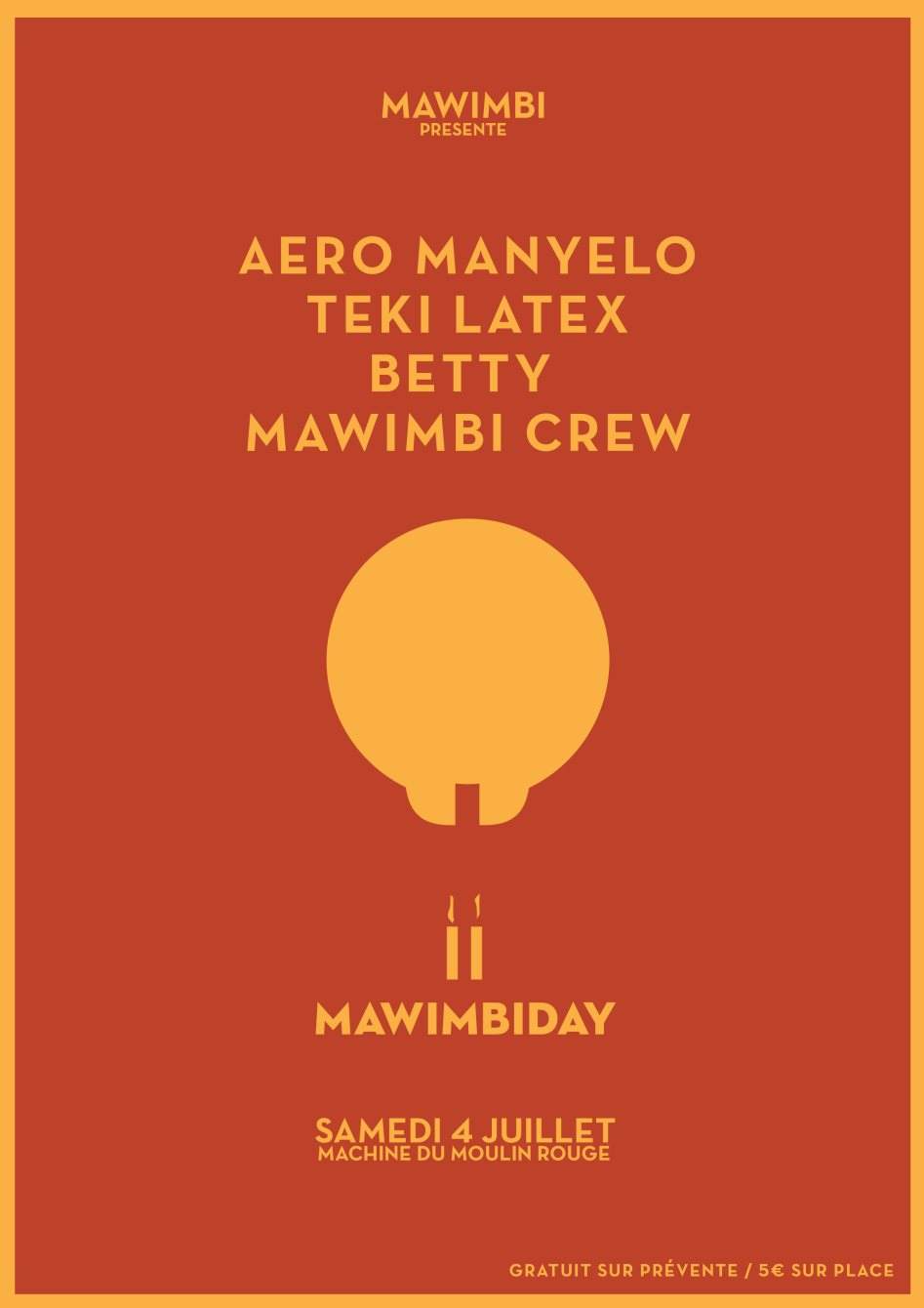 Mawimbiday #2 with Aero Manyelo, Teki Latex, Betty & Mawimbi Crew - Página frontal