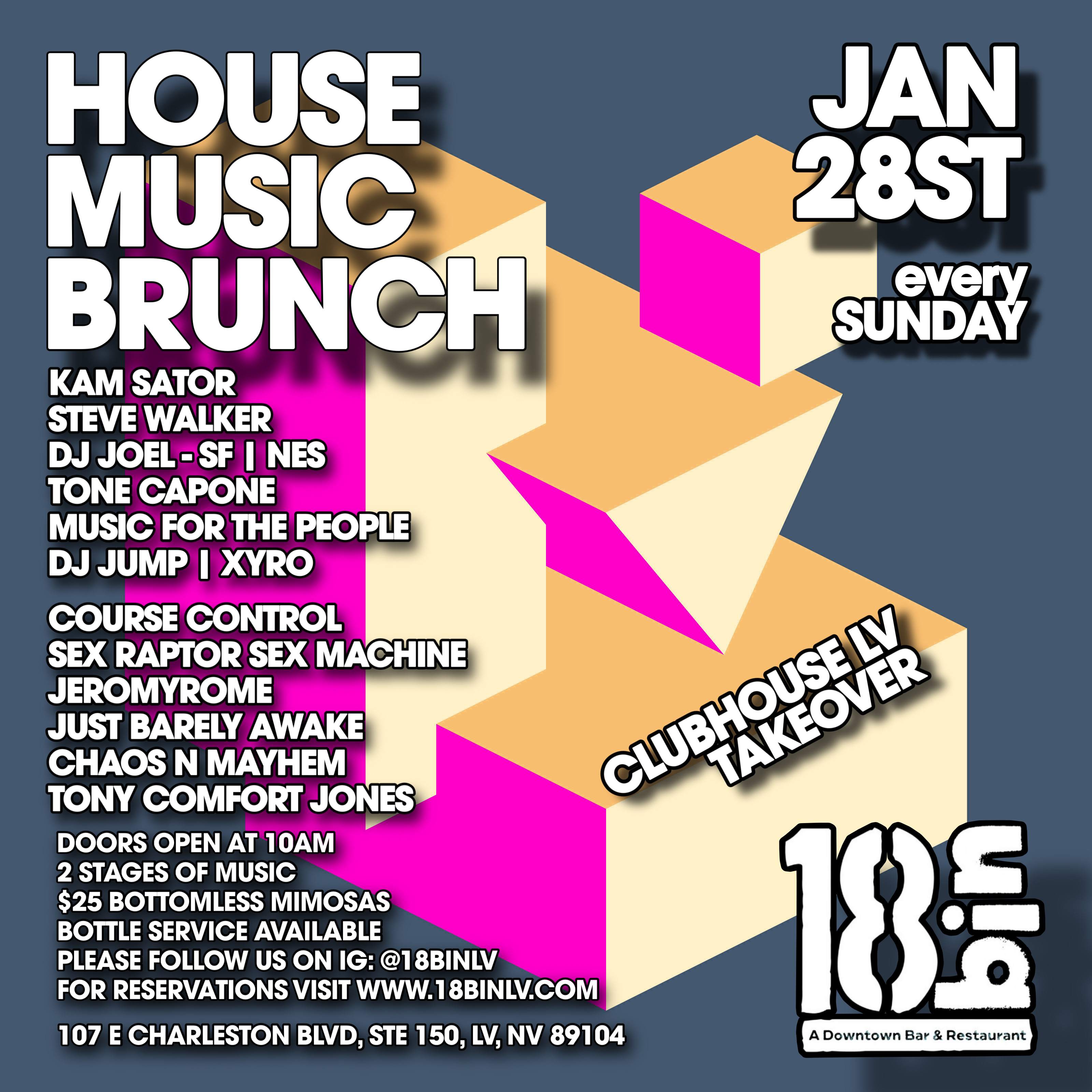 HOUSE MUSIC BRUNCH / ARTS DITRICT at 18 Bin, Las Vegas