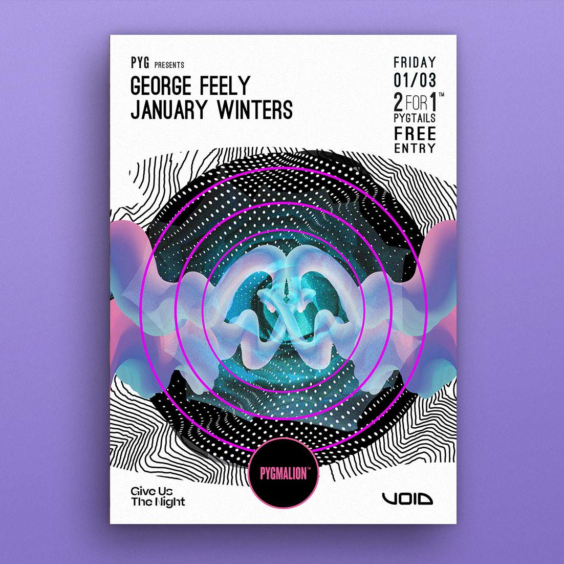 Pyg presents George Feely  & January Winters - フライヤー表