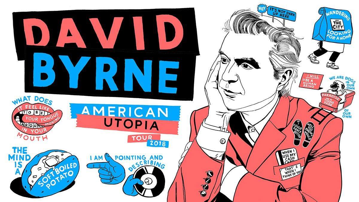 David Byrne - American Utopia Tour - フライヤー表