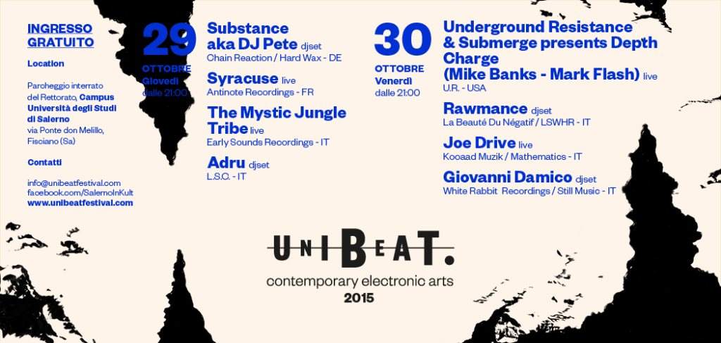Unibeat Festival 2015 at Campus Università Degli Studi di Salerno - フライヤー表