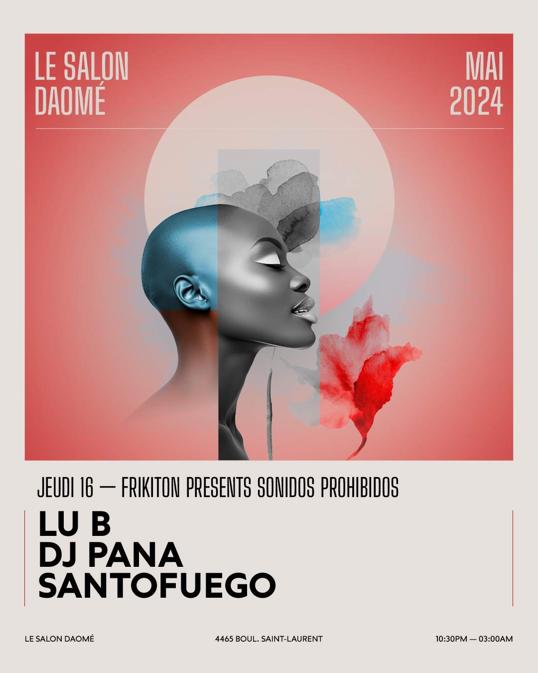 Frikiton presents Sonidos Prohibidos: Lu B / DJ Pana / Santofuego - Página frontal