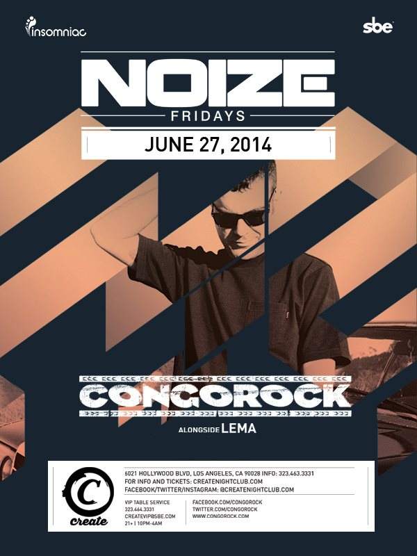 Noize Fridays with Congorock - フライヤー表